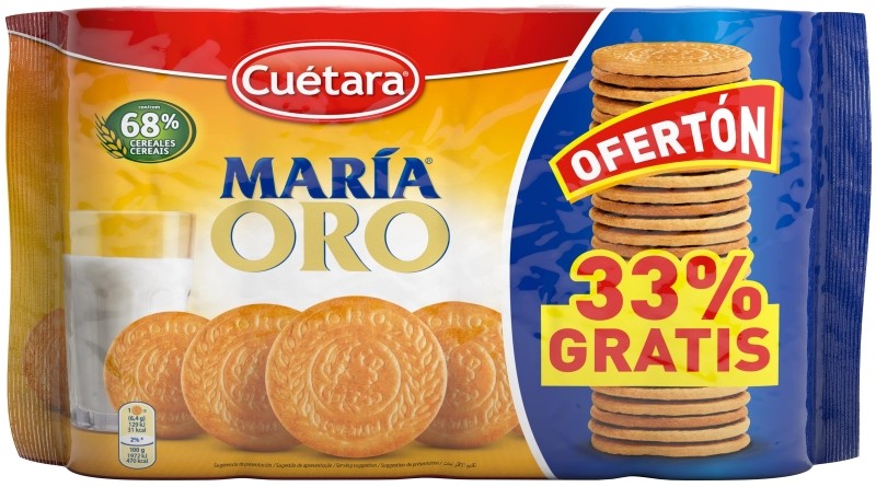 GALLET CUETARA MARIA ORO 600G+33%