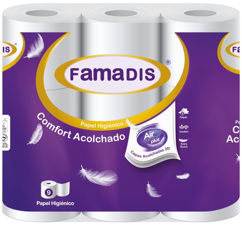 PAPEL FAMADIS ACOLCH 3C 18MT 9 ROL
