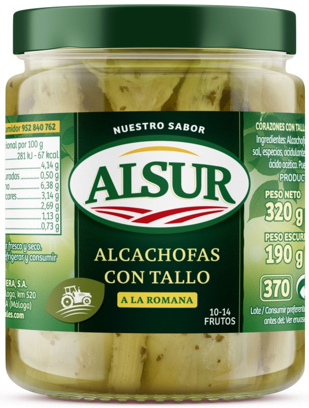 ALCACHOFA ALSUR C/TALLO FCO 320