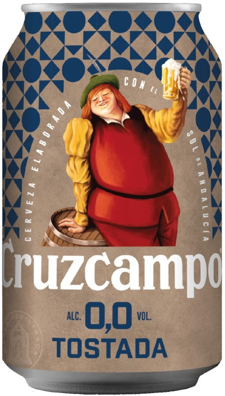 CERVEZA CRUZ. LT 330 0'0 TOSTADA