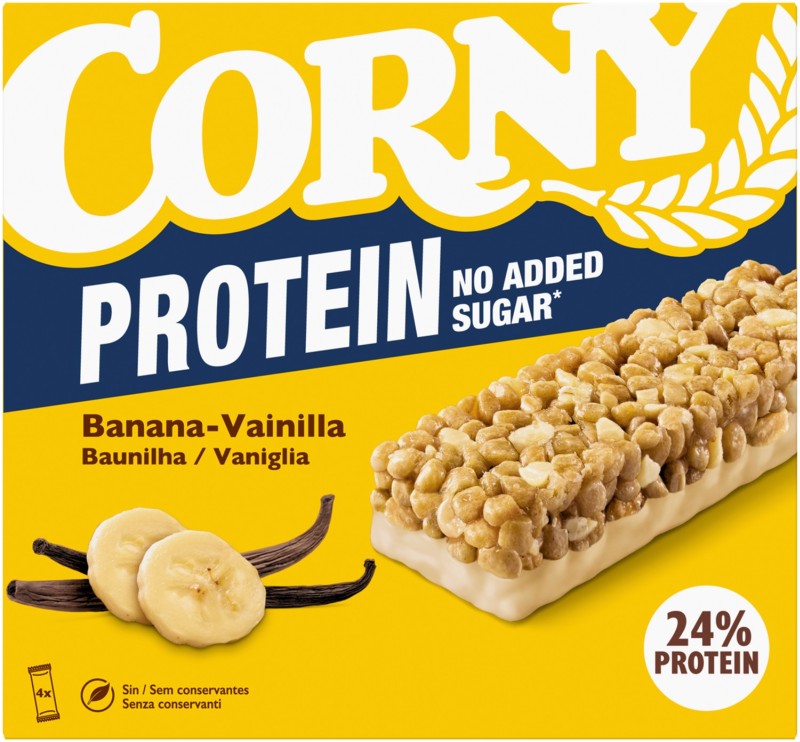 BARRITA CORNY 4X25G PROTEIN BANANA