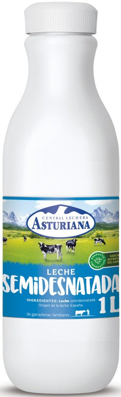 LECHE SEMI-DESN ASTURIANA BTLLA 1L
